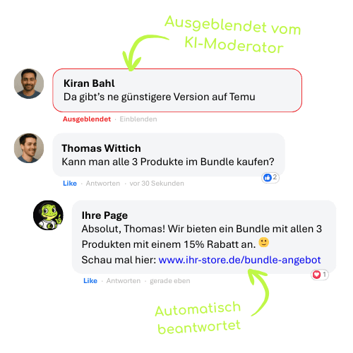 BotGekko KI Social Media Moderator homepage