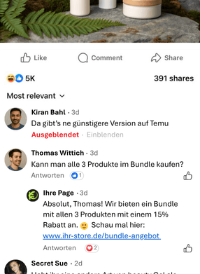 Moderierter chat dialog facebook